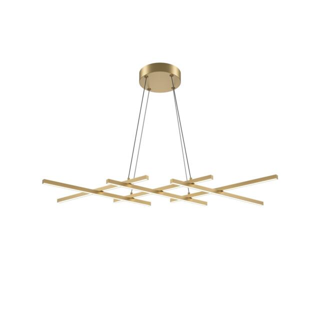Halo Modern Decorative Bar Pendant Ceiling Light Brass 1400lm White Shade
