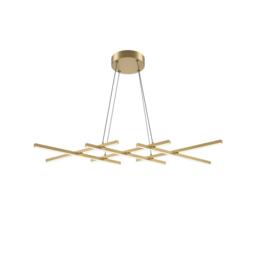 Halo Modern Decorative Bar Pendant Ceiling Light Brass 1400lm White Shade