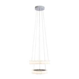 Ana LED Chrome 2-Tiered Pendant