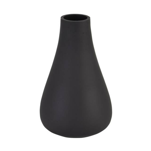 Tapered Vase - Glass - L11 x W11 x H18 cm - Black Black