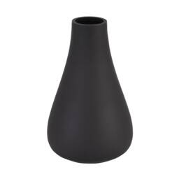 Tapered Vase - Glass - L11 x W11 x H18 cm - Black Black