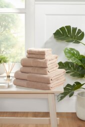 Eden Weave Pure Cotton Face Cloth Towels Set Of 4 Brown Mink 4
