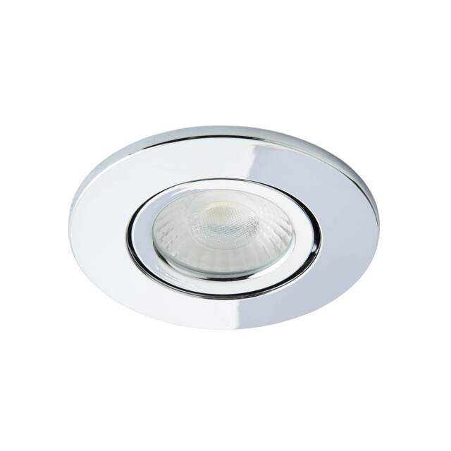BHS Cal LED Fire Rated IP65 Recessed Spotlight Silver Chrome 1
