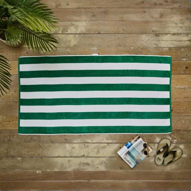 Deyongs Cabana Bay Beach Towel Green