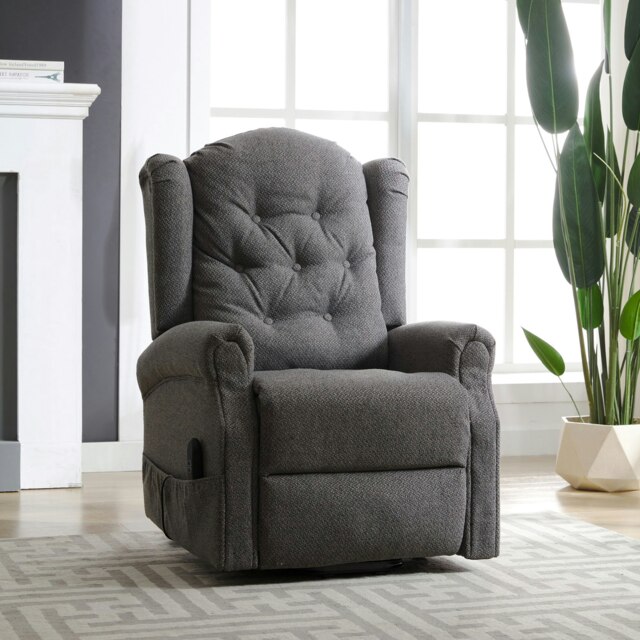 Crawley Electric Lift-Assist Riser Recliner - Dark Grey