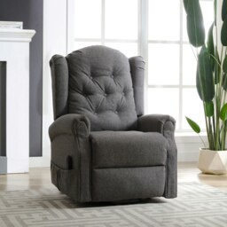 Crawley Electric Lift-Assist Riser Recliner - Dark Grey