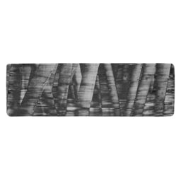 Black And White Bamboo Runner Rug Multi