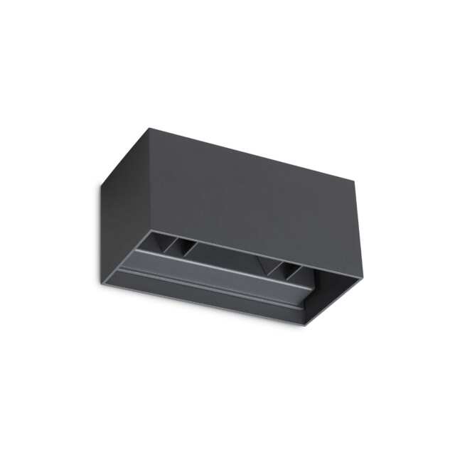 Atom 4 Light Integrated LED Outdoor Up Down Wall Lamp Anthracite 2100Lm 3000K IP54