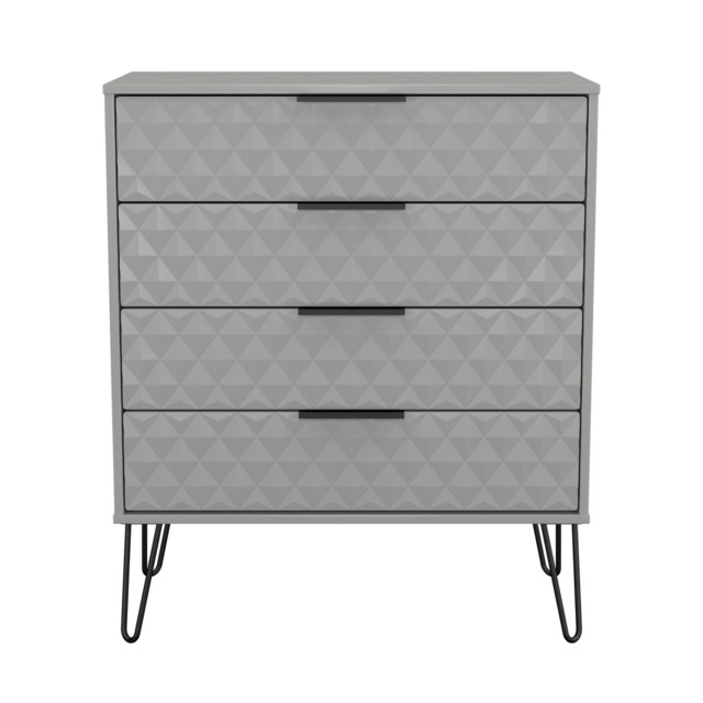 Islay 4 Drawer Chest of Drawers in Dusk Grey (Ready Assembled) Grey Dusk Grey