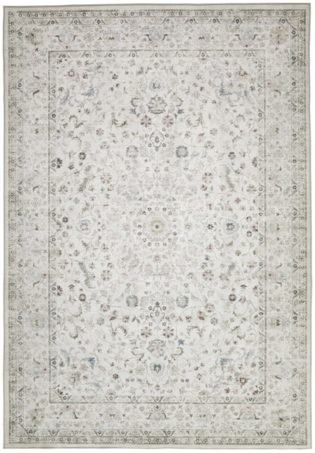 Concept Looms Liberty LIB201 Cream Washable Non-Slip Velvet-Feel Rug, 300cm x 200cm