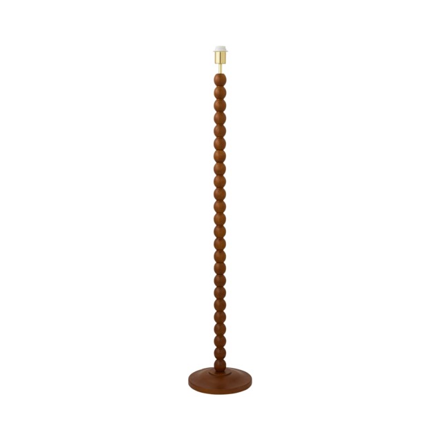 ValueLights Bobble Walnut Floor Lamp - Base Only Brown