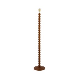 ValueLights Bobble Walnut Floor Lamp - Base Only Brown