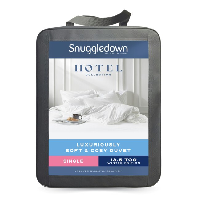 Luxuriously Soft & Cosy Duvet, 13.5 Tog, Single White Single