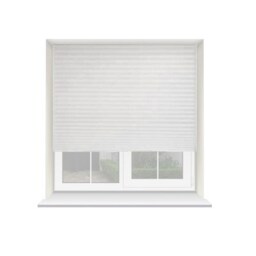 150cm White Temporary Self Adhesive Dimout Pleated Window Blind 200cm Drop White White