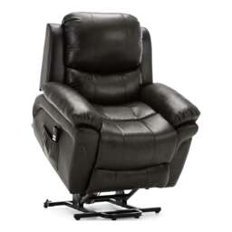 Madison Dual Motor Electric Rise Recliner Bonded Leather Lift Chair (Brown)