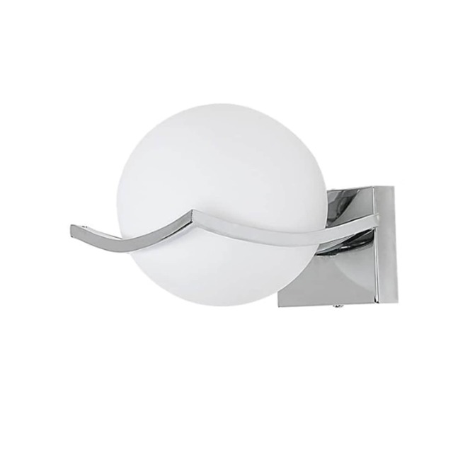Wall Lamp E27 Glass Globe Wall Lamp Indoor Silver