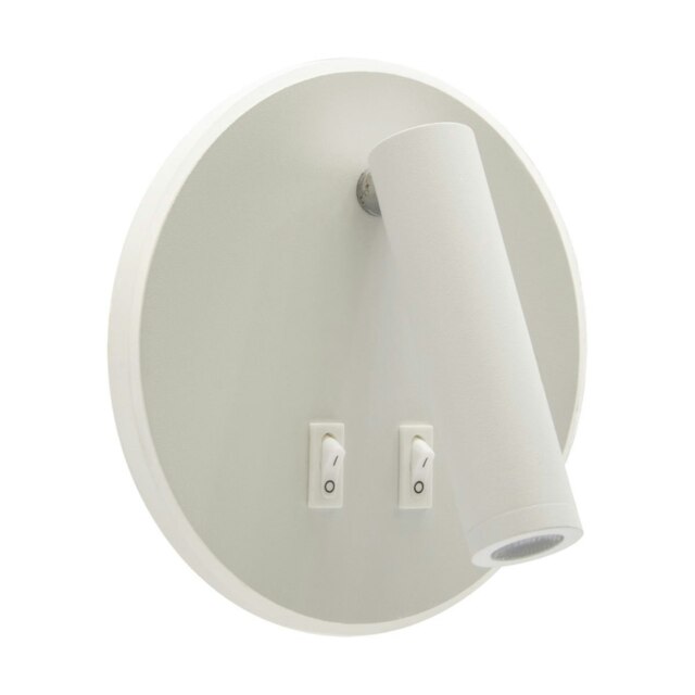 CGC JONES White Round LED Wall Light With LED Halo Edge White