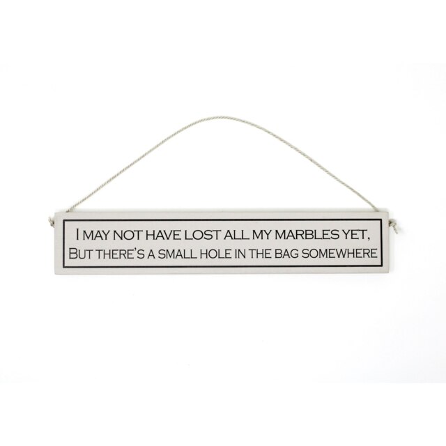 Wit With Wisdom Wooden Hanging Sign - I May Not Have Lost