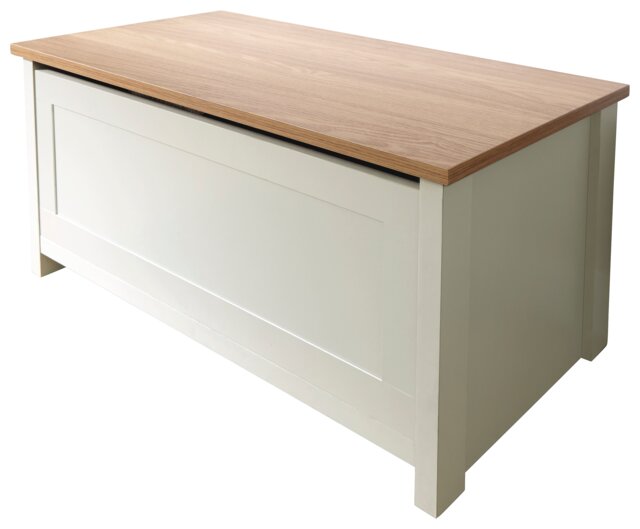 Lancaster Ottoman Storage Box Cream Cream