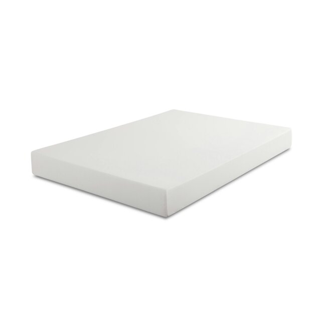 Slim Memory Foam Mattress for Compact Spaces - Medium Firm, Cool-Touch Fabric White European Double