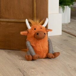 Furn Angus Highland Cow Door Stop