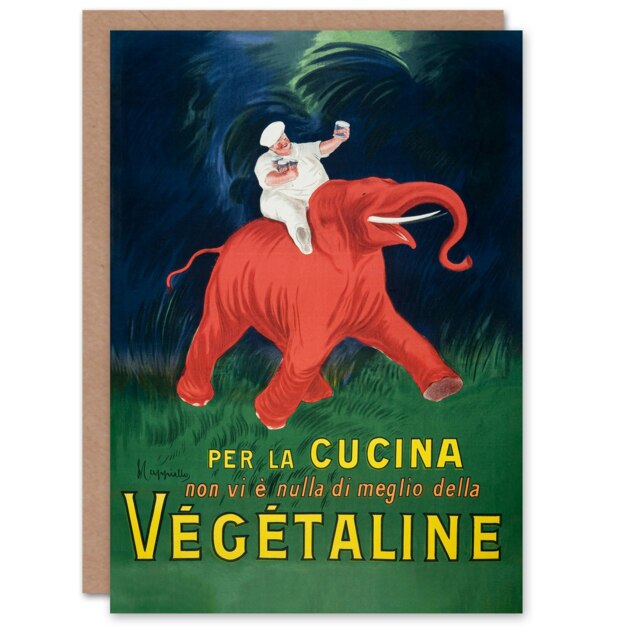 Leonetto Cappiello Art Card Vegetaline Vintage Italian Advert