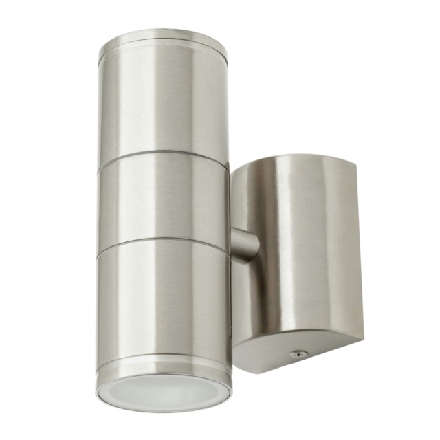 BHS Delting Up or Down Outdoor Wall Light, Stainless Steel