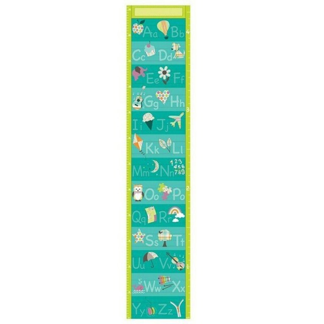 Wallpops Alphabet Height Chart - Green - One Size Green