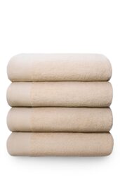 Chatsworth 600gsm Pure Cotton Towels Soft & Absorbent Cream Biscuit Extra large bath sheet 1
