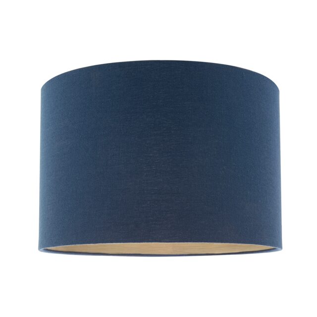 Navy Midnight Blue Lamp Shade in Linen Fabric with Gold Resin Inner Blue Midnight Blue 1