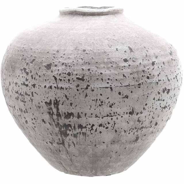 Regola Large Vase - Ceramic - L35 x W35 x H31 cm - Stone Grey