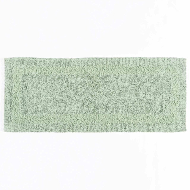 Homescapes Luxury Reversible Bath Mat Runner - Sage Green Sage Green