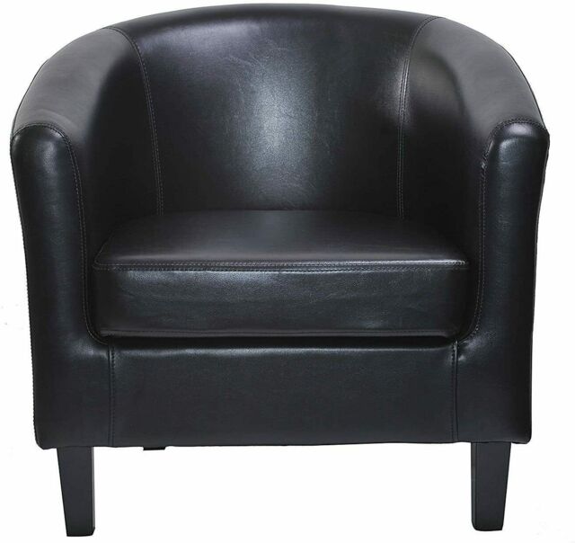 Tub Chair Faux Leather Arm Chair