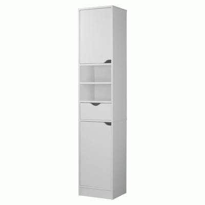 2 Door 1 Drawer Bathroom Cabinet White White / White