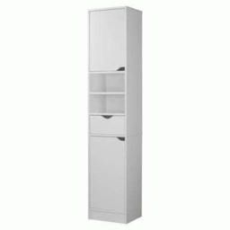 2 Door 1 Drawer Bathroom Cabinet White White / White