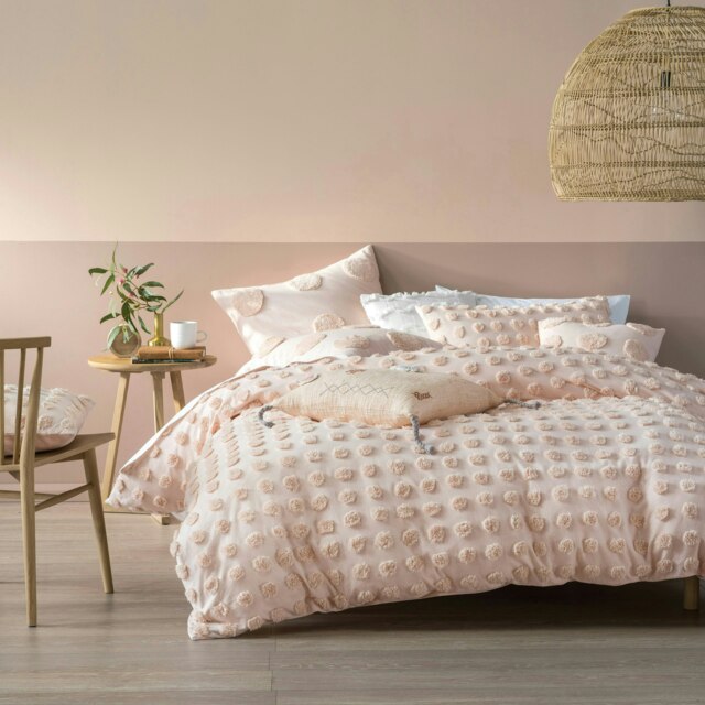Linen House Haze Tufted Super King Duvet Cover Set