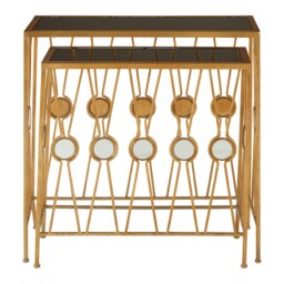 Interiors by Premier Durable Set Of 2 Rectangular Console Tables, Stylish Hallway Table, Easily Maintained Modern Console Table Gold