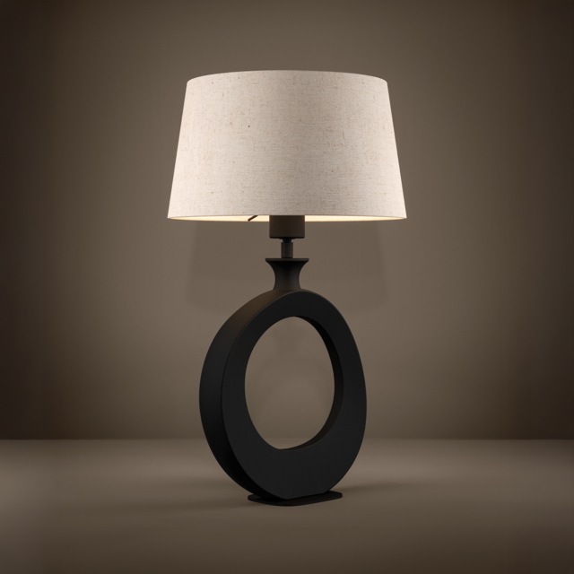 EGLO Diezma Table Lamp Black and Natural-Coloured Black