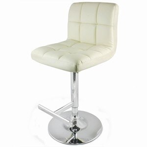 Prill Cream Bar Bar Stool Fully Adjustable White Cream