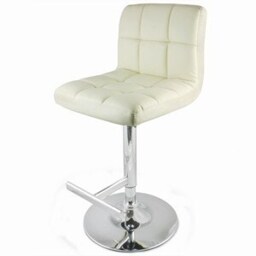 Prill Cream Bar Bar Stool Fully Adjustable White Cream