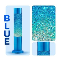 Nova Glitter Lamp Blue w/Silver Glitter Blue