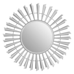 Templar Sunburst Effect Wall Mirror Silver