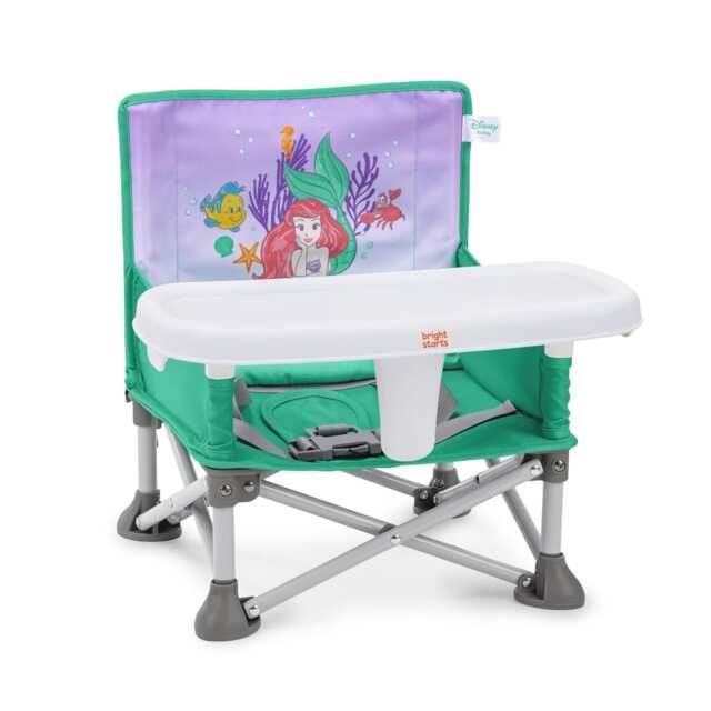 Bright Starts Disney Princess Ariel Pop N Sit Portable Booster Baby Floor Seat
