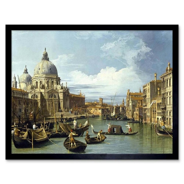Canaletto The Entrance To Grand Canal Venice Old Master Framed Wall Art Print