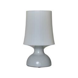 ValueLights Colmar Dimmable Painted Grey Table Lamp and Bulb