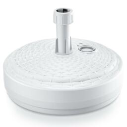 Round Umbrella Rattan Parasol Base White 1