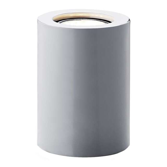 Small and Contemporary Grey Gloss LED Table/Floor Lamp Uplighter Grey Grey 1