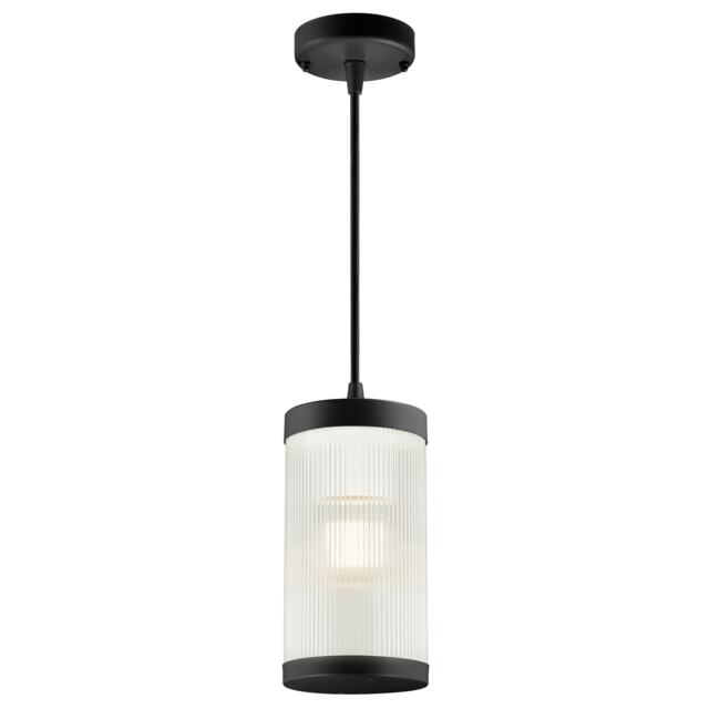 Nordlux Coupar Outdoor Pendant Light Black Plastic E27 Weatherproof - Mains Powered, IP33 Black