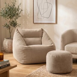 Natalia Large Beanbag Corduroy Natural Beige Cream Natural XL 2