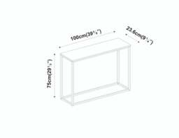 Wooden Console Table with Metal Legs Brown 1
